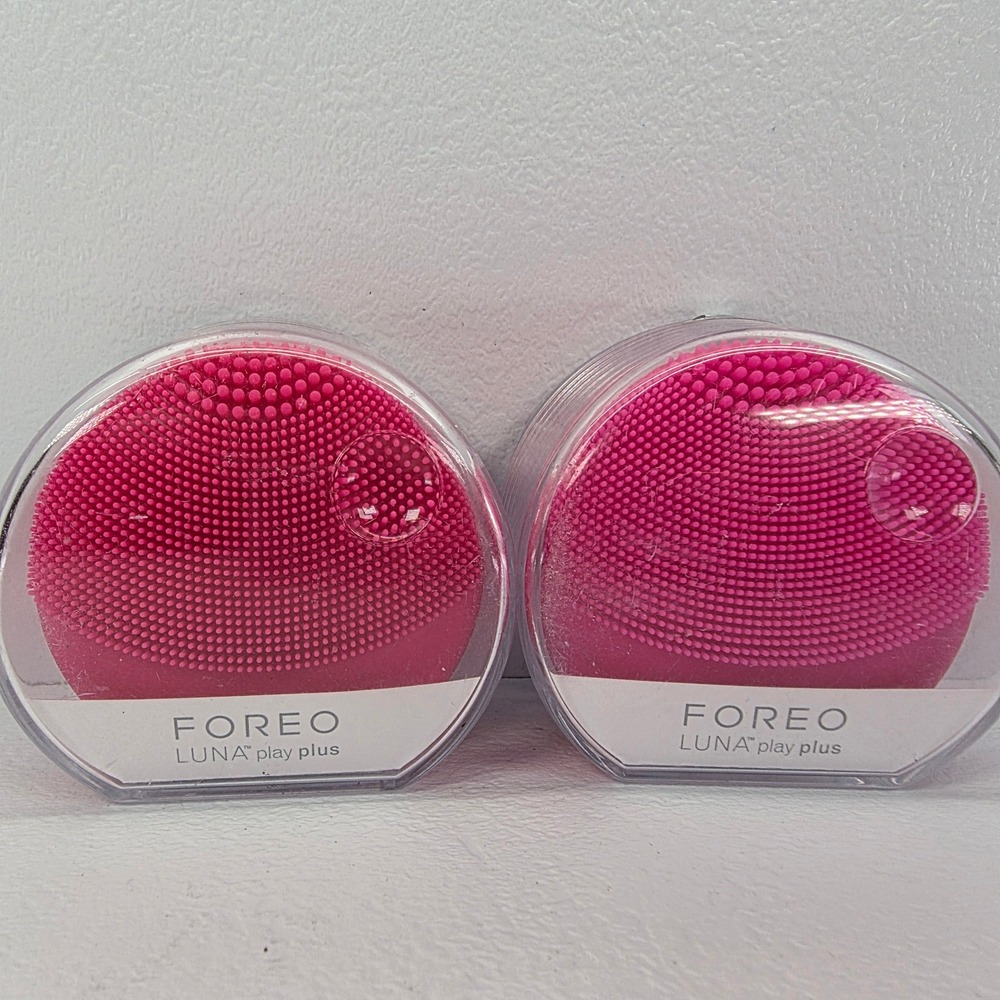 2 Pk Foreo Luna Play Plus Fuschia Tiny But Mighty Facial Cleansing Device Travel